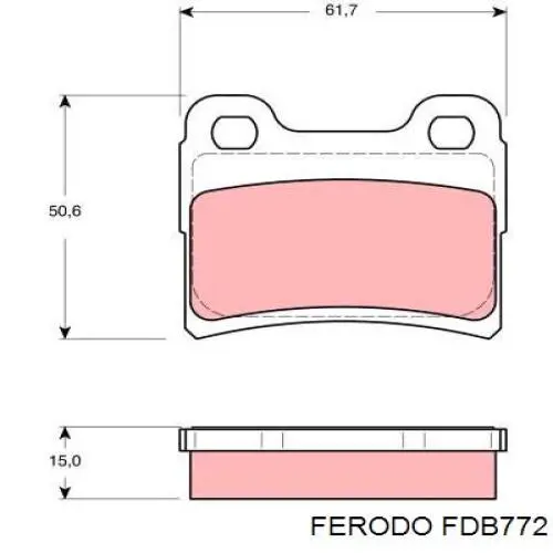 FDB772 Ferodo pastillas de freno traseras