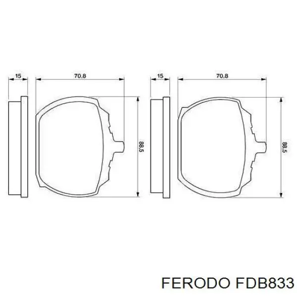 FDB833 Ferodo pastillas de freno delanteras