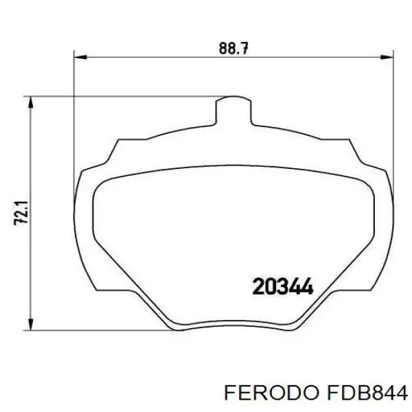 FDB844 Ferodo pastillas de freno traseras