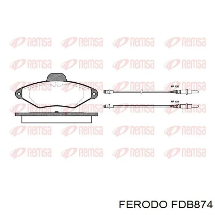 FDB874 Ferodo pastillas de freno delanteras