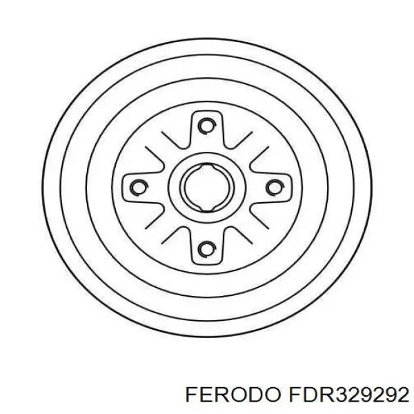 Freno de tambor trasero FERODO FDR329292