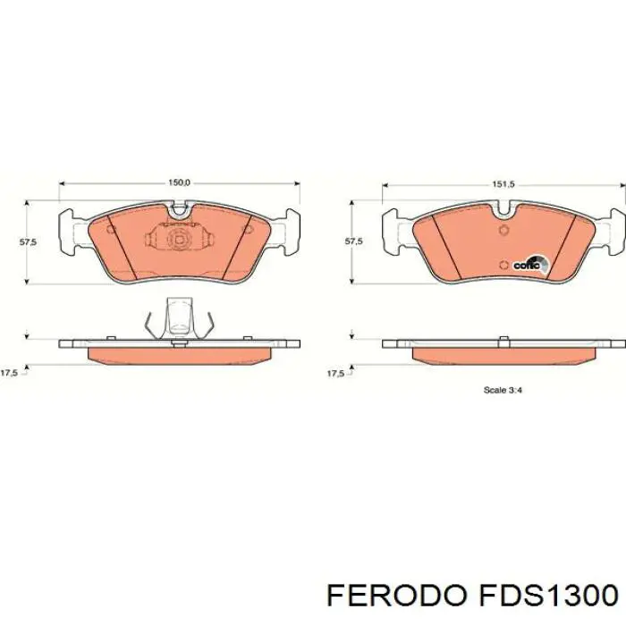 FDS1300 Ferodo Pastillas delanteras