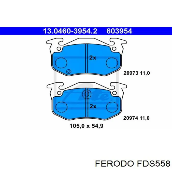 FDS558 Ferodo pastillas de freno traseras