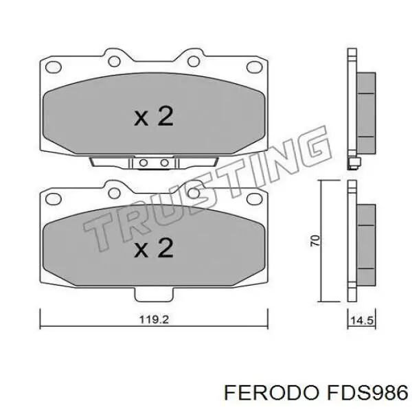 FDS986 Ferodo Pastillas delanteras