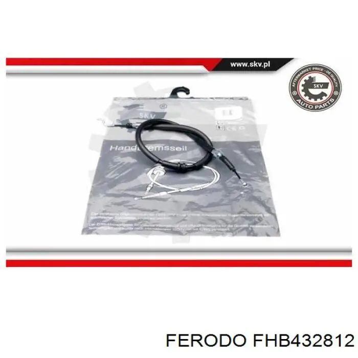 FHB432812 Ferodo cable de freno de mano trasero derecho/izquierdo