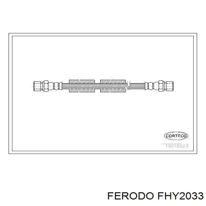 Tubo flexible de frenos trasero FERODO FHY2033