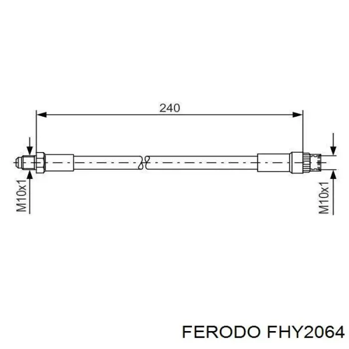 Latiguillo de freno delantero FERODO FHY2064