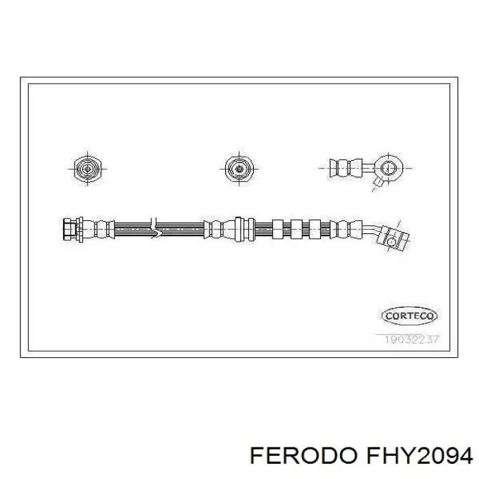 4621150J60 Nissan/Infiniti Tubo flexible de frenos delantero izquierdo 