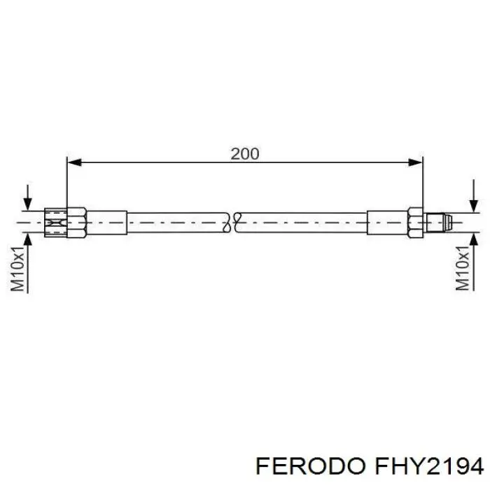 FHY2194 Ferodo latiguillo de freno trasero