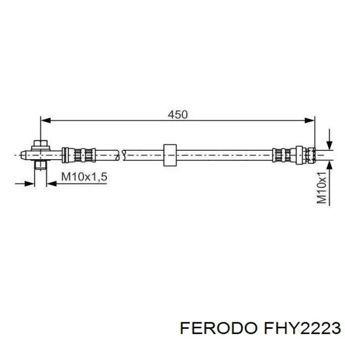 FHY2223 Ferodo latiguillo de freno delantero