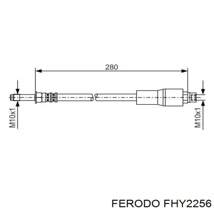 FHY2256 Ferodo latiguillo de freno trasero