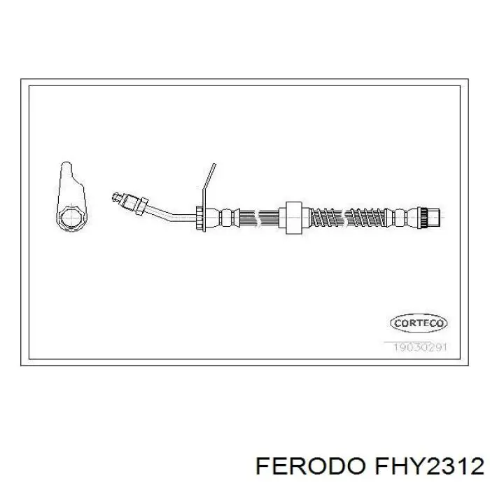Tubo flexible de frenos delantero Adriauto 411283