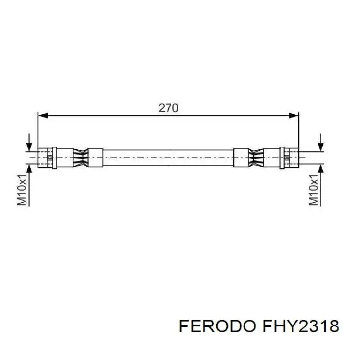 FHY2318 Ferodo latiguillo de freno delantero