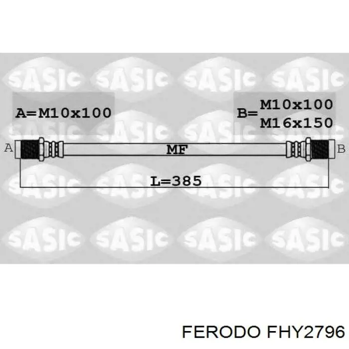 1692268280 Peugeot/Citroen latiguillo de freno delantero