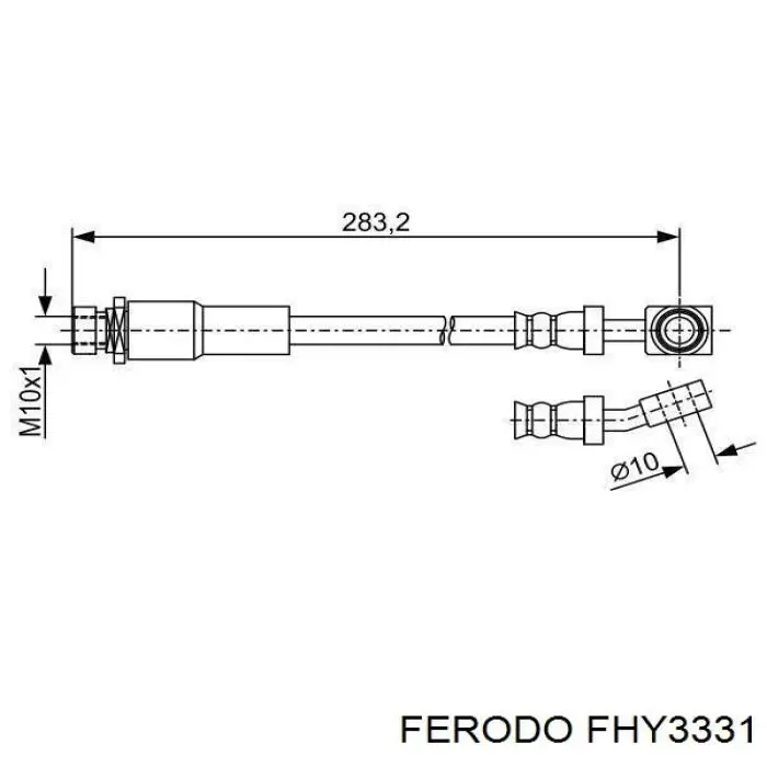 FHY3331 Ferodo tubo flexible de frenos trasero