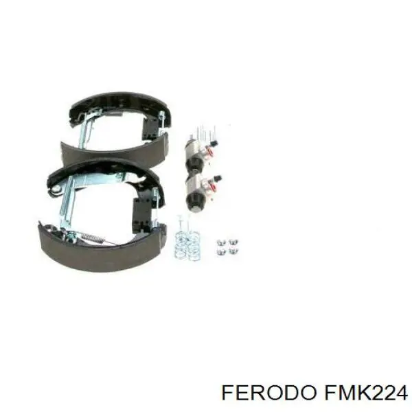 Kit de frenos de tambor, con cilindros, completo KEG344 Samko