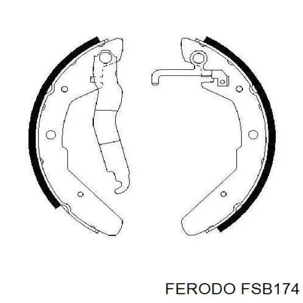 FSB174 Ferodo zapatas de frenos de tambor traseras