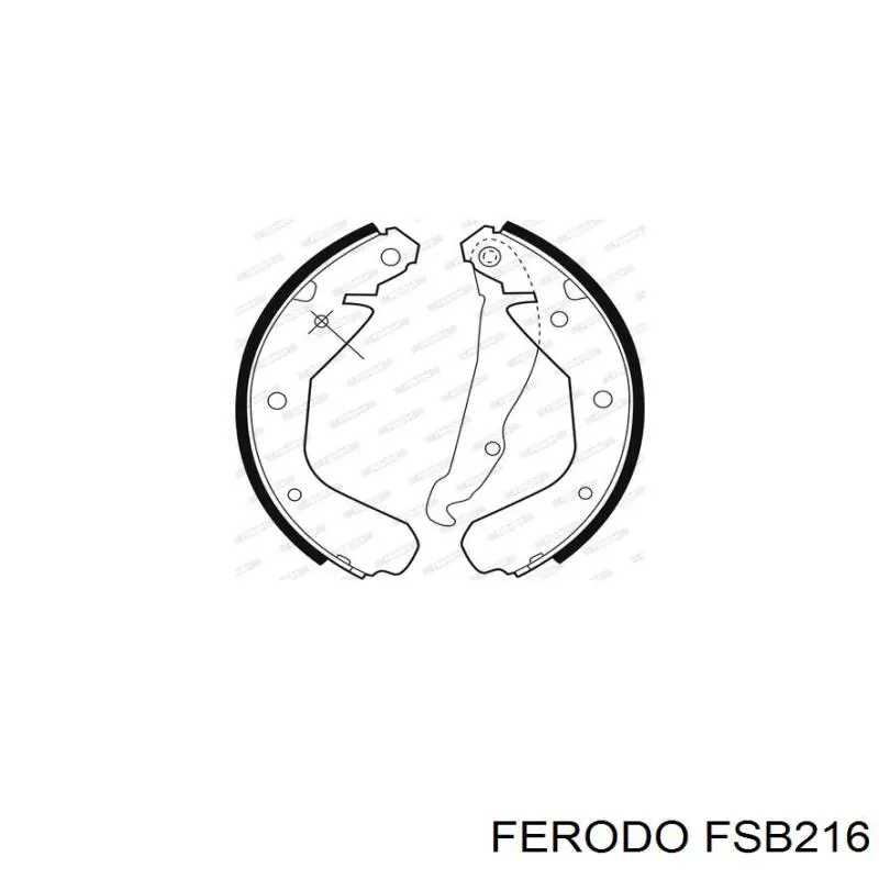 FSB216 Ferodo zapatas de frenos de tambor traseras