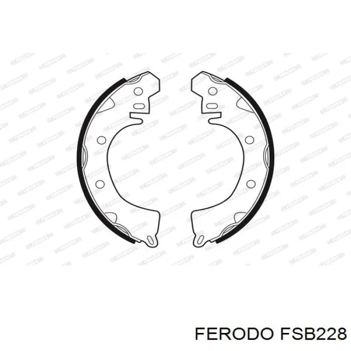 FSB228 Ferodo zapatas de frenos de tambor traseras
