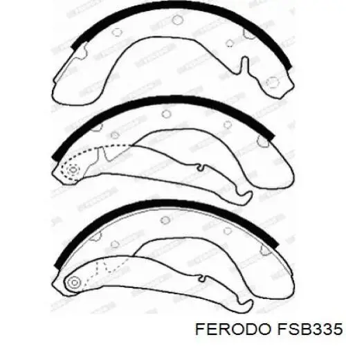 FSB335 Ferodo zapatas de frenos de tambor traseras