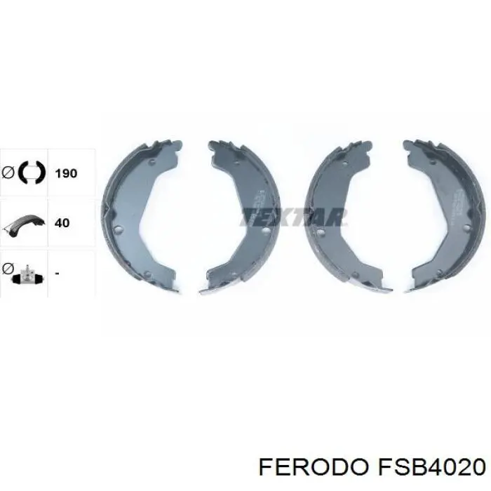 Comprar FSB4020 Ferodo Juego de zapatas de frenos, freno de estacionamiento