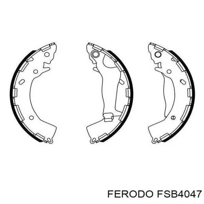 FSB4047 Ferodo zapatas de frenos de tambor traseras