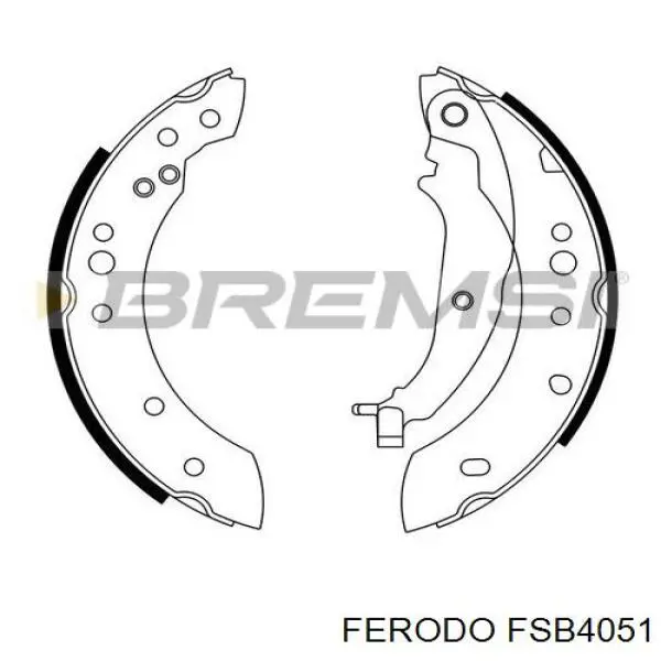 FSB4051 Ferodo zapatas de frenos de tambor traseras