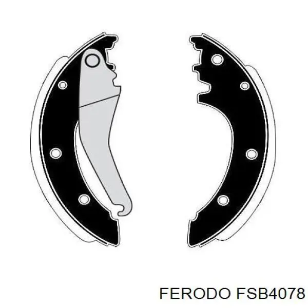 FSB4078 Ferodo zapatas de frenos de tambor traseras