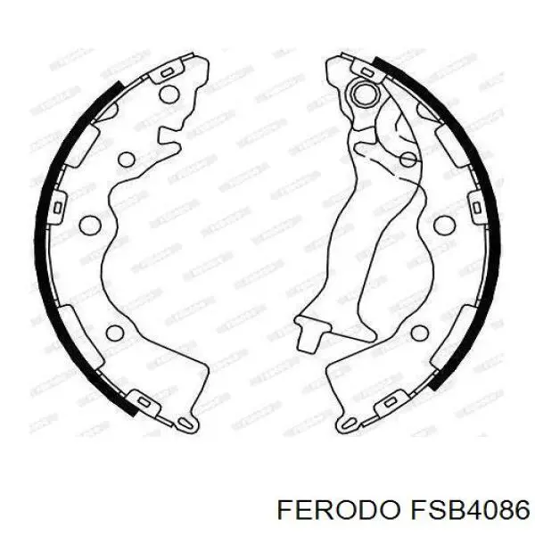 FSB4086 Ferodo zapatas de frenos de tambor traseras