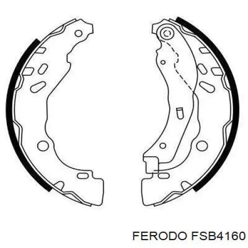 FSB4160 Ferodo zapatas de frenos de tambor traseras