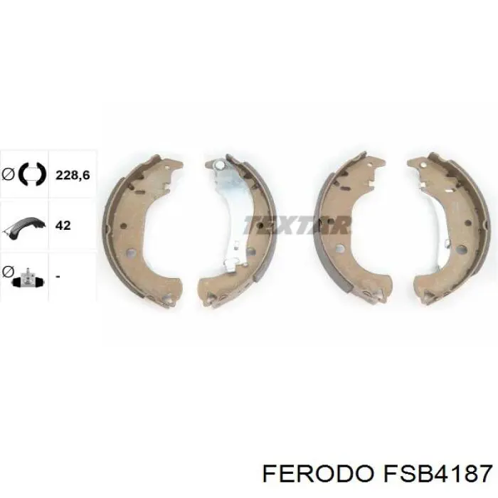 FSB4187 Ferodo zapatas de frenos de tambor traseras