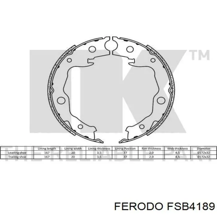 Juego de zapatas de frenos, freno de estacionamiento Nissan Tiida C11X