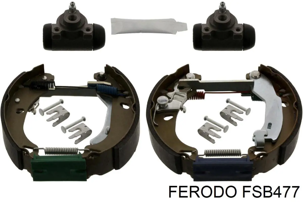 Juego de zapatas de frenos de tambor, con cilindros, completo Ferodo FSB477