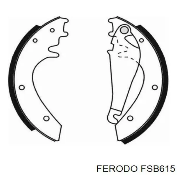 FSB615 Ferodo zapatas de frenos de tambor traseras