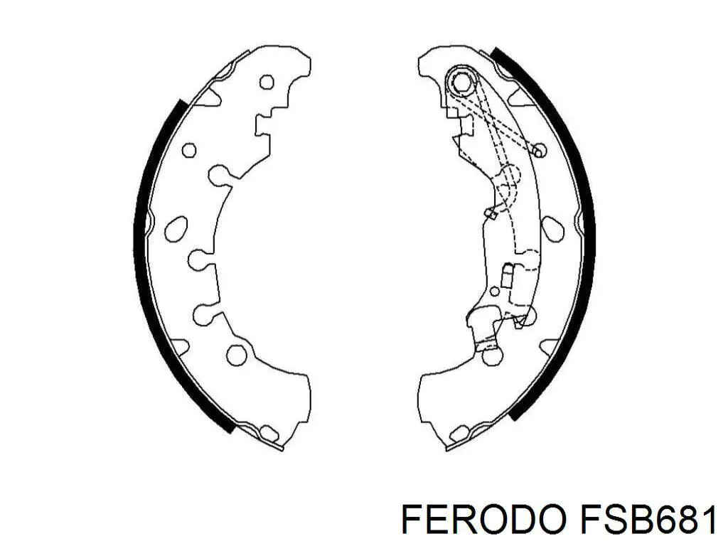 FSB681 Ferodo zapatas de frenos de tambor traseras