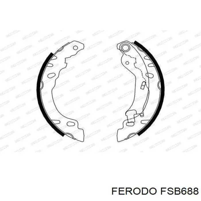 FSB688 Ferodo zapatas de frenos de tambor traseras