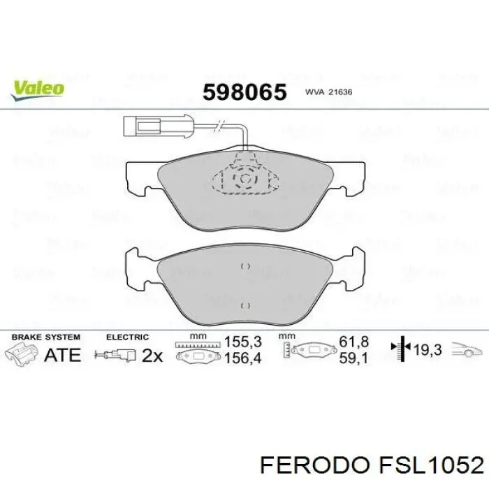 Pastillas de freno delanteras Alfa Romeo 156 932