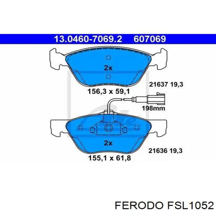 Pastillas de freno delanteras Alfa Romeo 156 932