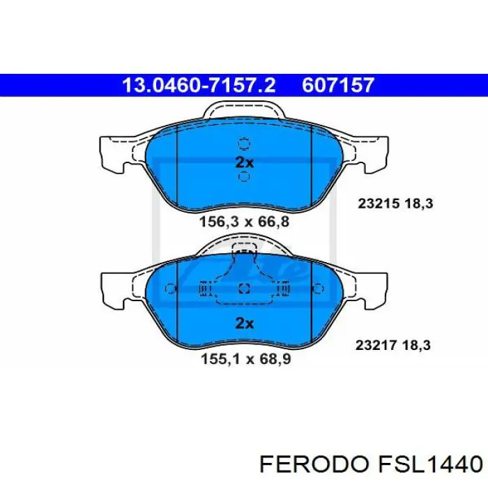 Pastillas de freno delanteras Renault Laguna 2 BG0, BG1