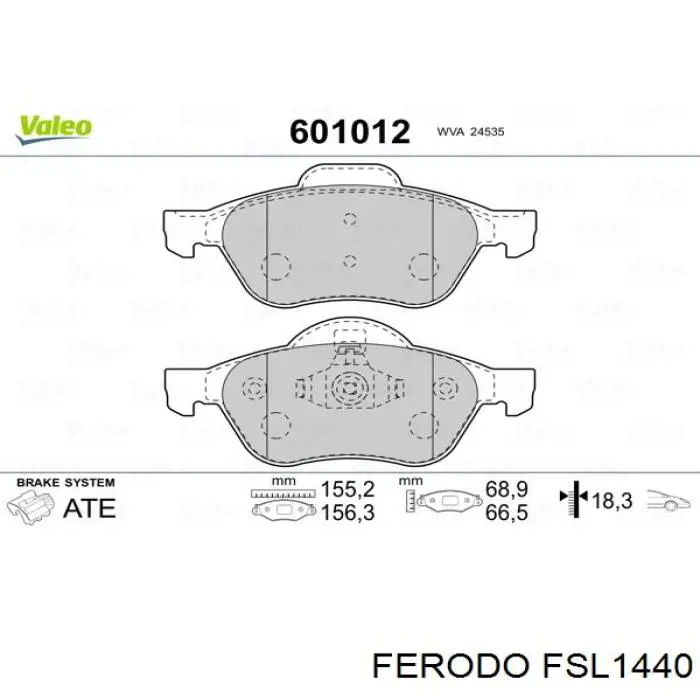 Pastillas de freno delanteras Renault Laguna 2 BG0, BG1