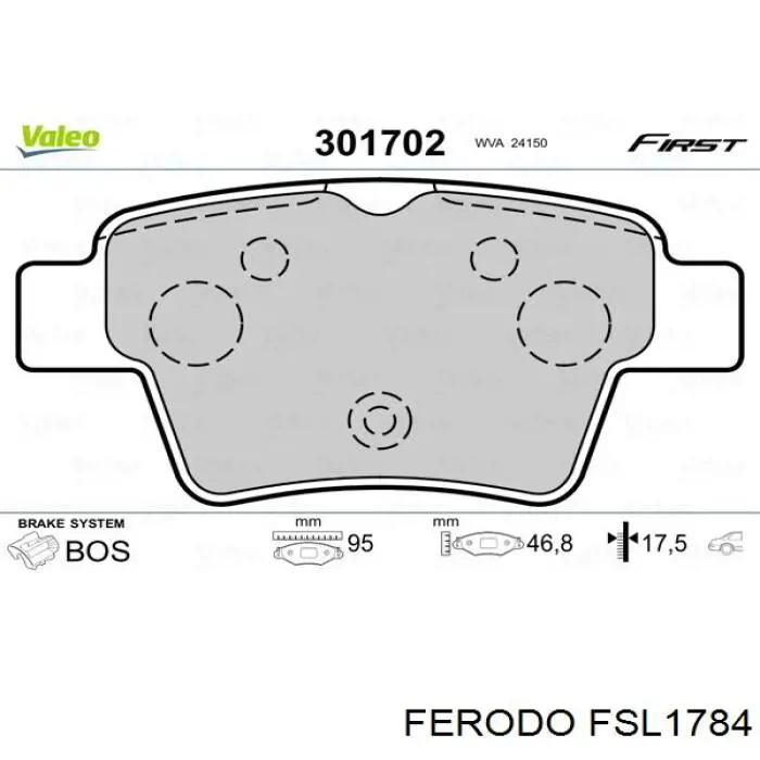 FSL1784 Ferodo pastillas de freno traseras