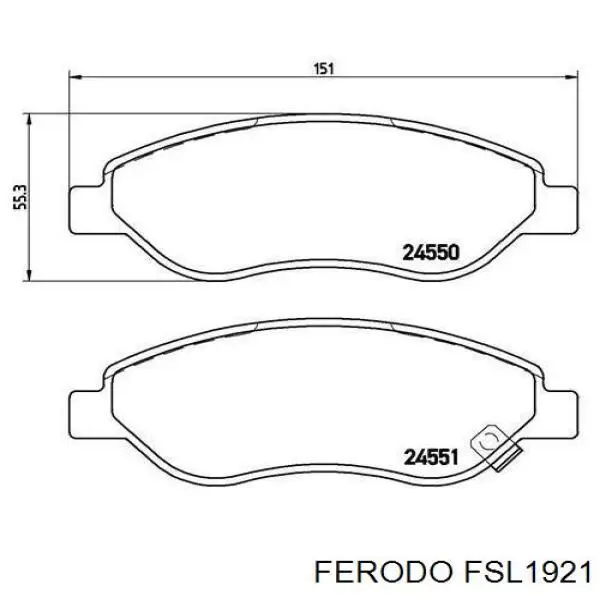 FSL1921 Ferodo pastillas de freno delanteras