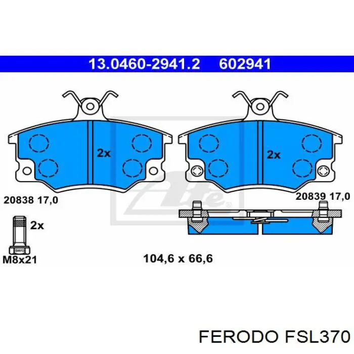 Pastillas de freno delanteras Fiat Tipo 160