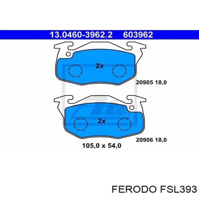 FSL393 Ferodo pastillas de freno delanteras