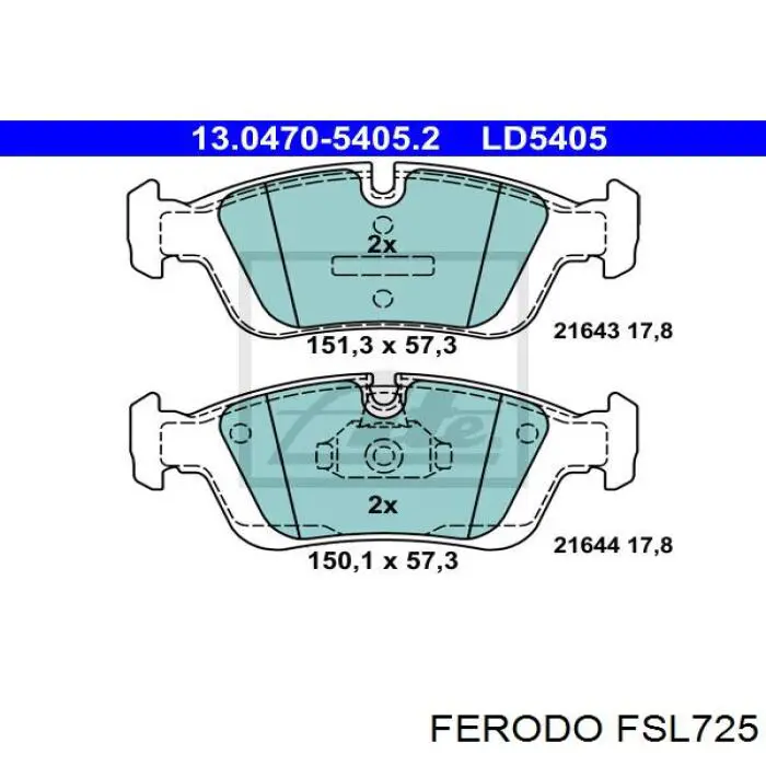 FSL725 Ferodo pastillas de freno delanteras