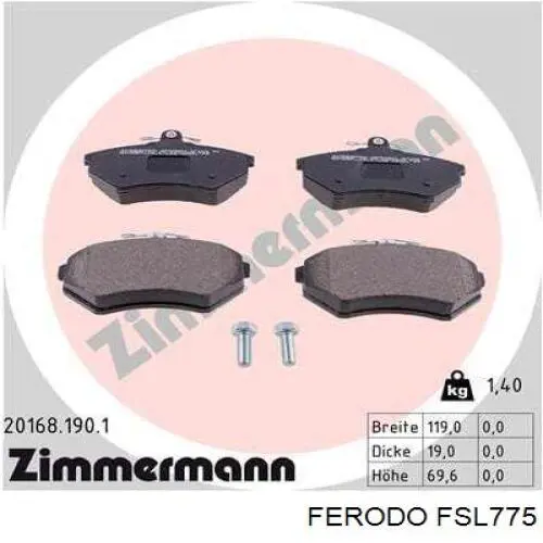 Pastillas de freno delanteras Seat Toledo 1 1L