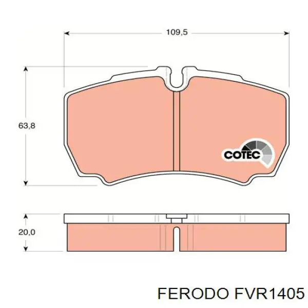 FVR1405 Ferodo pastillas de freno traseras