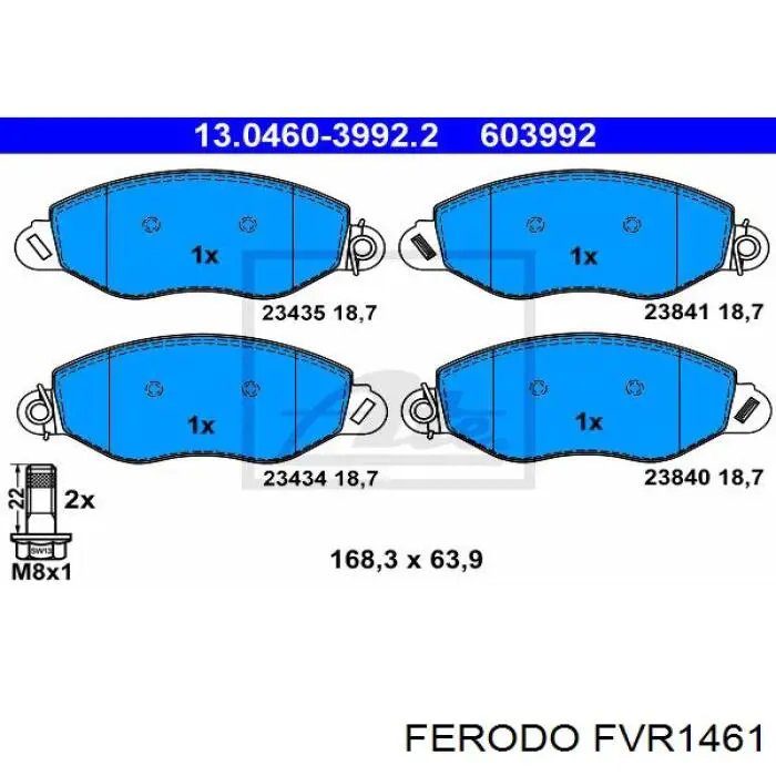 Pastillas freno delanteras Ferodo FVR1461 precio, desde 33,53 EUR