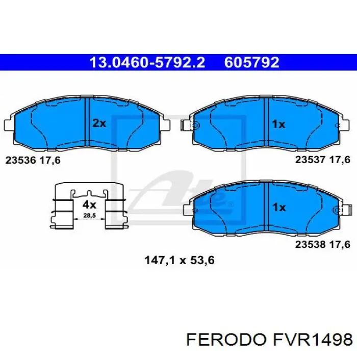 FVR1498 Ferodo pastillas de freno delanteras