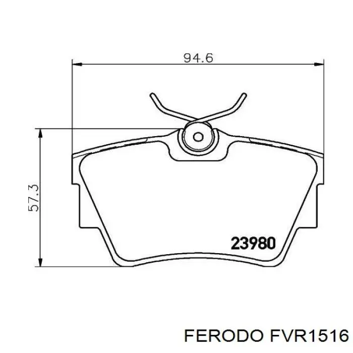 Pastillas de freno traseras FVR1516 Ferodo